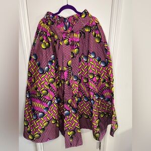 Vibrant Pink Patterned Laddi Women's Skirt, One Size